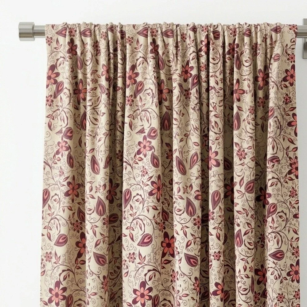 Ambesonne Premium Floral Microfiber Window Curtains 2-Panel Set Rod Pocket 56x95